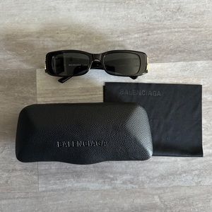 Logo-Plaque rectangular-frame sunglasses